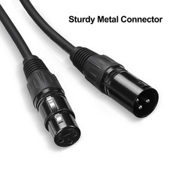 25ft DMX Cable, 4 Pack 7.62m DMX Light Cables DMX Wires, 3-Pin XLR Male to Fe…