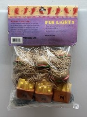 Fun Lights String Light Set Hamburgers And Fries Primal Lite Set 10 Blow Mold