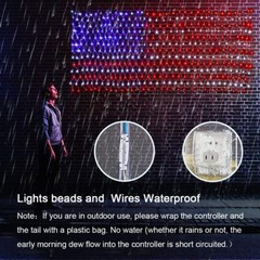 American USA Flag Lights LED United States Outdoor Decoration US Stars Decor New
