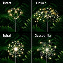 150LED Solar Firework Lights Fairy Starburst Lamp Outdoor Garden Path Xmas Decor