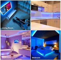 USA 32ft LED Strip Lights Remote Control Bedroom for Indoor Outdoor Use