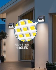 [16 Packs] Solar Motion Sensor Outdoor Lights, Super Bright Solar Lights Outd…