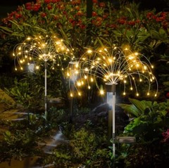150LED Solar Firework Lights Fairy Starburst Lamp Outdoor Garden Path Xmas Decor