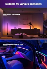 32.8ft RGBIC COB LED Strip Light Addressable WS2811 12V 24V LED Strip 720LEDS/M