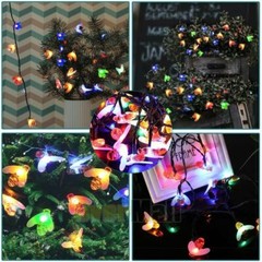 50 LED Solar Powered Bee String Lights Outdoor Yard Garden Decor Waterproof Lamp
