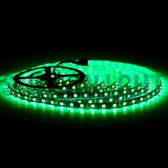 5M 5050 RGB LED Strip Light Waterproof Black PCB with Remote Adapter Full Kit