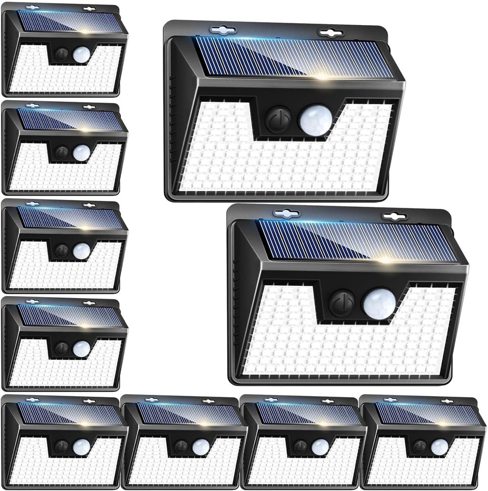 [16 Packs] Solar Motion Sensor Outdoor Lights, Super Bright Solar Lights Outd…