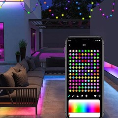 20M Smart Rainbow 200 LED Permanent Outdoor Light USB Bluetooth APP Control Kit