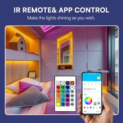 LED Strip Lights, Smart Light with App Remote Control, RGB LED Lights for room