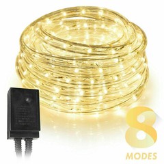 1/2″ Warm White LED Rope 150ft Flexible Christmas Outdoor Lighting Regular/Mode