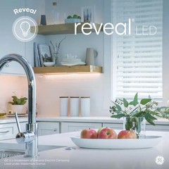 Brand New GE Lighting Reveal HD+ 60W Dimmable LED Light Bulbs, 2-Bulbs, Clear!