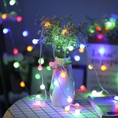 50 LED String Fairy Lights Color Changing Waterproof Round Ball Blubs Party Lamp