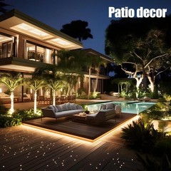 39FT Solar Rope Lights Outdoor Waterproof LED PVC Tube Fairy String Light Garden