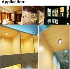 Pack 2 3W AC120V LED Puck Lights Dimmable Mini Spotlights for Displays Light …