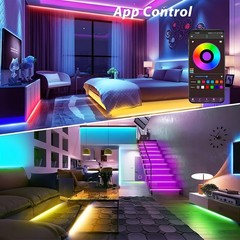 1141.73inch RGB LED Light Strip With App Control, Music Sync Color Changing