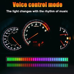 2/4PACK Rechargeable Music Rhythm Voice Light Bar, Sound Activated RGB Light Bar