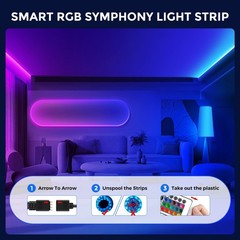100FT Smart LED Strip Lights, APP Control Music Sync RGB Lights for TV Backlight