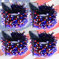 Solar Christmas Lights Outdoor 4 Pack 132FT 400LED String Lights Multicolor | Au