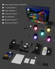 Permanent Outdoor Lights Pro,200Ft with 120 LED RGB IC Smart Eave Light for Outd