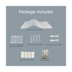 4-Pack LED Backlight Sheet 24V 36W 4000K White, 19.3X9.6 inches Each Unit, Di…