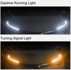 2PCS 24 Inch Car LED Strip Lights Waterproof Car Daytime Running Light Strip USA