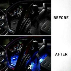 4X12 48 LEDs Car Interior Atmosphere Neon RGB Lights Strip APP Control Bluetooth