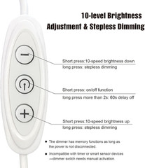 LED Strip Lights 6Ft, Warm White COB LED Light Strip USB Powered, Dimmable 2700K