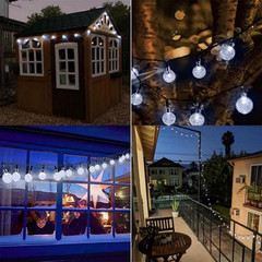 8 Modes 50 LED Solar Light Outdoor Garden Party Waterproof Ball String Lights