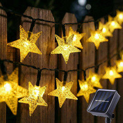 Star String Lights, 23FT 50LED 8 Modes Solar Powered IP65 Waterproof Fairy Light