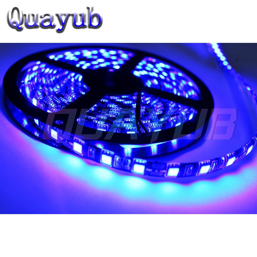 12V 16.4 FT 300SMD Flexible Blue LED Strip Light Waterproof For Car Truck Boat