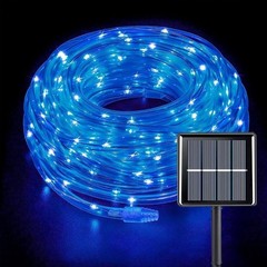 39FT Solar Rope Lights Outdoor Waterproof LED Garden Fairy Light PVC Tube Light