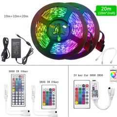 10M 20M 30M led strip SMD 5050 RGB DC12V WIFI IR remote Flexible Diode Tape Led