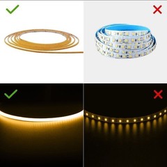 COB LED Strip Thin 4mm DC 12V Flexible LED Tape Lights For Car DIY Home Room Bar