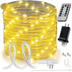 20ft Warm White LED Rope Light – 8 Modes, Waterproof Outdoor Accent Lighting …