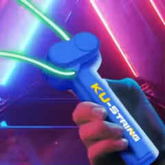 Glow in the Dark String Launcher LED Luminous Stress Relief Toy for Kids