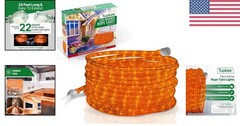 Modern 24ft Orange LED Rope Lights – Weatherproof for -Round Celebrations