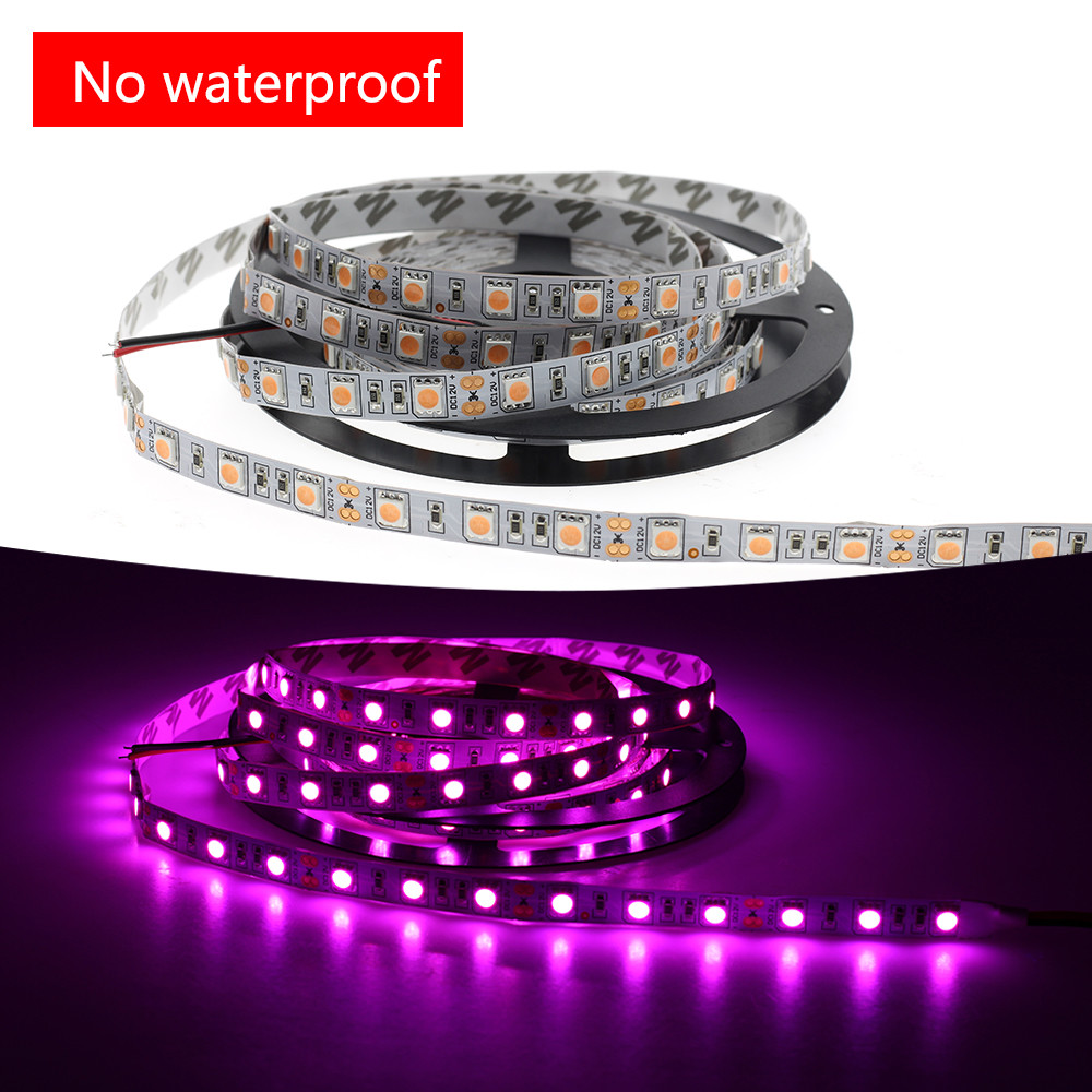 DC 12V 5050 Pink LED Strip Light 60LEDs/m 5M Non-waterproof/Waterproof Decro LED