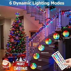 Outdoor Rope Light 100ft Waterproof Color Changing String Lights RGB