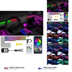 Acrylic Interior Car LED Lights with Remote and Wireless APP 6 in 1,Ambient L…