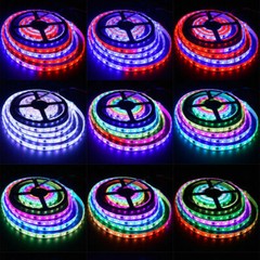 DC5V/12V/24V 5050 Dream Color RGB LED Strip Light WS2811/WS2812B IC Individual