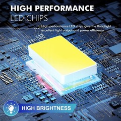 Viugreum 100W LED Flood Lights Outdoor, Waterproof IP65 Work Lights, 110V 100…
