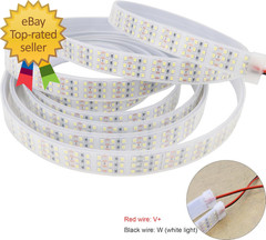 16.4Ft Super Bright Triple Row LED Strip Lights, Daylight White 6000K DC12V 1800
