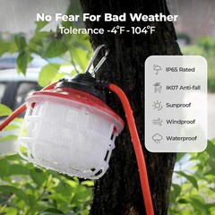 100FT LED Construction String Lights – 21000LM Waterproof Work Light