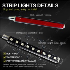 Led light strip for Cars Inside car Lighting interior Glow Full 4*36 Color US