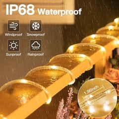 LED Rope Lights 50ft Waterproof Outdoor Indoor Dimmable Remote Decor