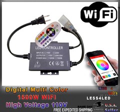 110V – 120V High Voltage WIFI, Bluetooth Pro Controller, for RGB & Neon Rope RGB