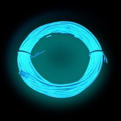 Neon LED Light Glow EL Wire String Strip Rope Decor for Car Party + Controller