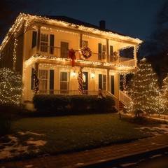 66FT 200 LED Christmas Mini Lights End 66FT 200LED Warm White Glass Green Wire