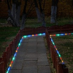 Solar Rope Lights Outdoor Waterproof LED PVC Tube Fairy String Light Garden xmas