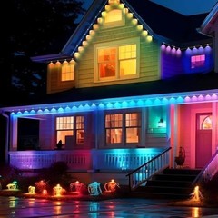 Permanent Outdoor Lights for House, 300ft Smart RGB LED Lights Outside with 1…